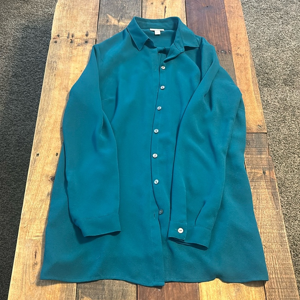 J Jill Green long dress shirt/dress